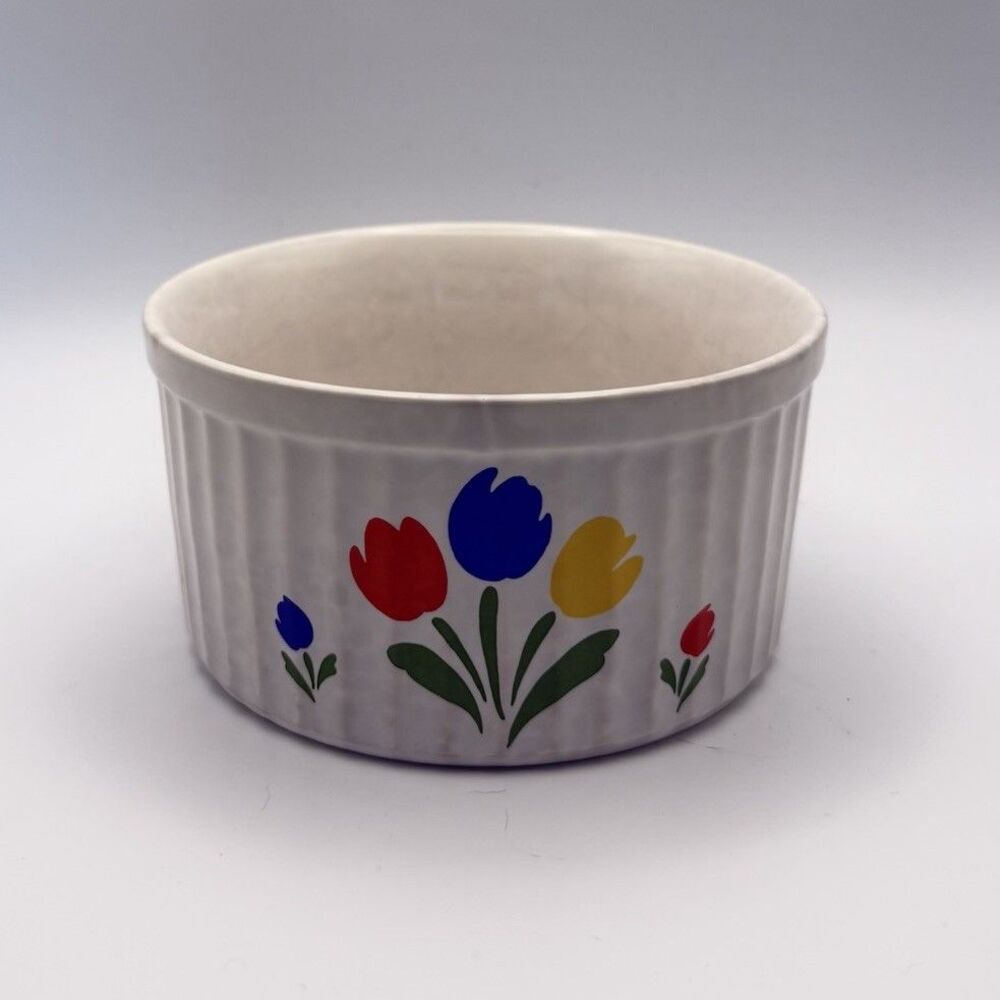 Tulip Tyme Time Stoneware Collection Ramekin Made In Japan Oven To Table Floral